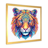 Vibrant Tiger Head - Orange Tiger Wall Art
