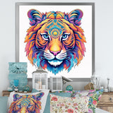 Vibrant Tiger Head - Orange Tiger Wall Art