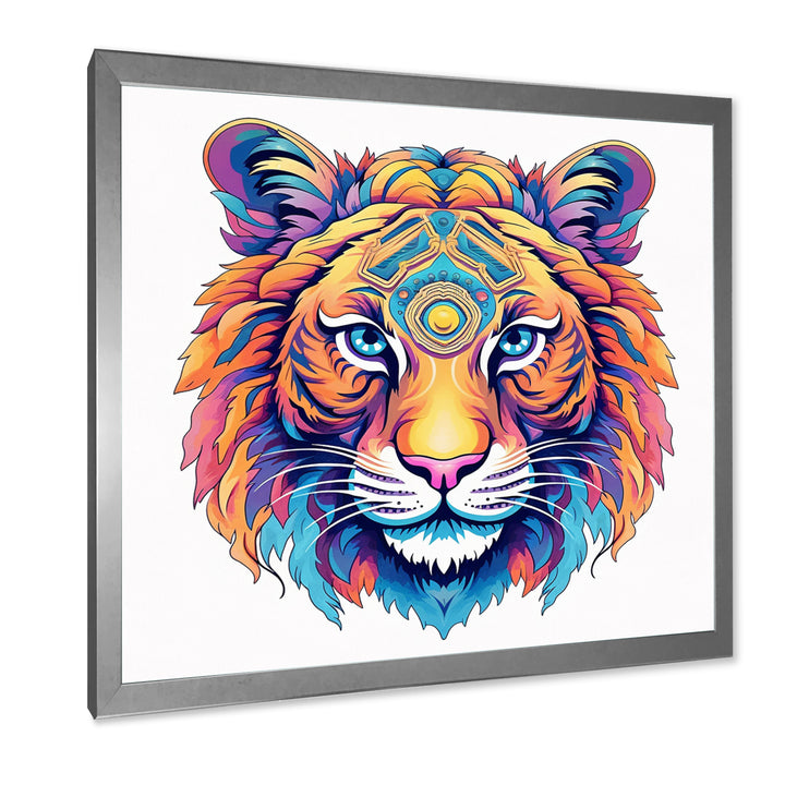 Vibrant Tiger Head - Orange Tiger Wall Art