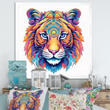 Vibrant Tiger Head - Orange Tiger Wall Art