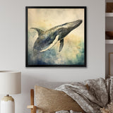 Graceful Whale - Whale Canvas Wall Art