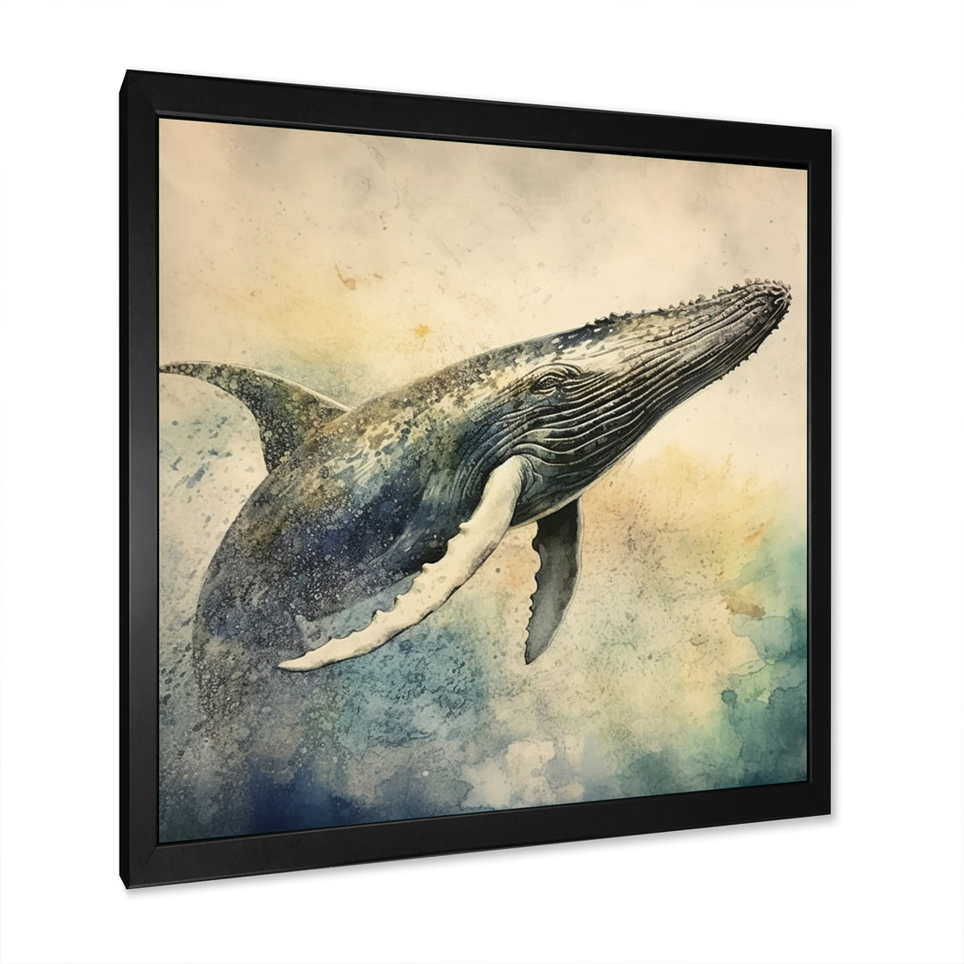 Graceful Whale - Whale Canvas Wall Art