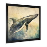 Graceful Whale - Whale Canvas Wall Art
