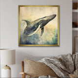 Graceful Whale - Whale Canvas Wall Art