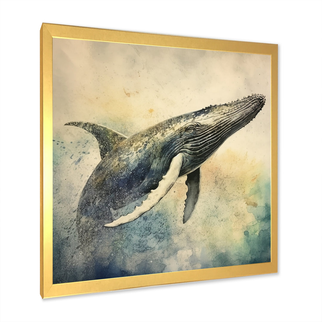 Graceful Whale - Whale Canvas Wall Art