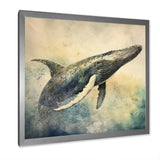 Graceful Whale - Whale Canvas Wall Art