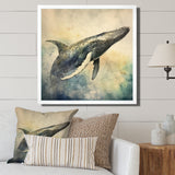 Graceful Whale - Whale Canvas Wall Art