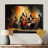 Yellow Orange Jazz Band - Fashion Canvas Wall Art