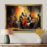 Yellow Orange Jazz Band - Fashion Canvas Wall Art