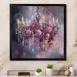 Elegant Floral Chandelier I - Fashion Canvas Wall Art