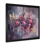 Elegant Floral Chandelier I - Fashion Canvas Wall Art