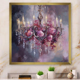 Elegant Floral Chandelier I - Fashion Canvas Wall Art