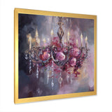 Elegant Floral Chandelier I - Fashion Canvas Wall Art