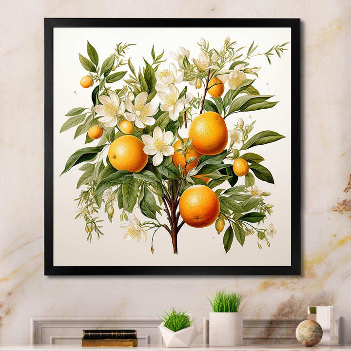 Orange Tree - Food &amp; Beverage Canvas Wall Art