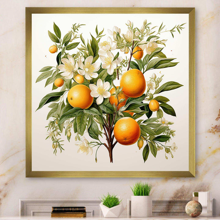 Orange Tree - Food &amp; Beverage Canvas Wall Art