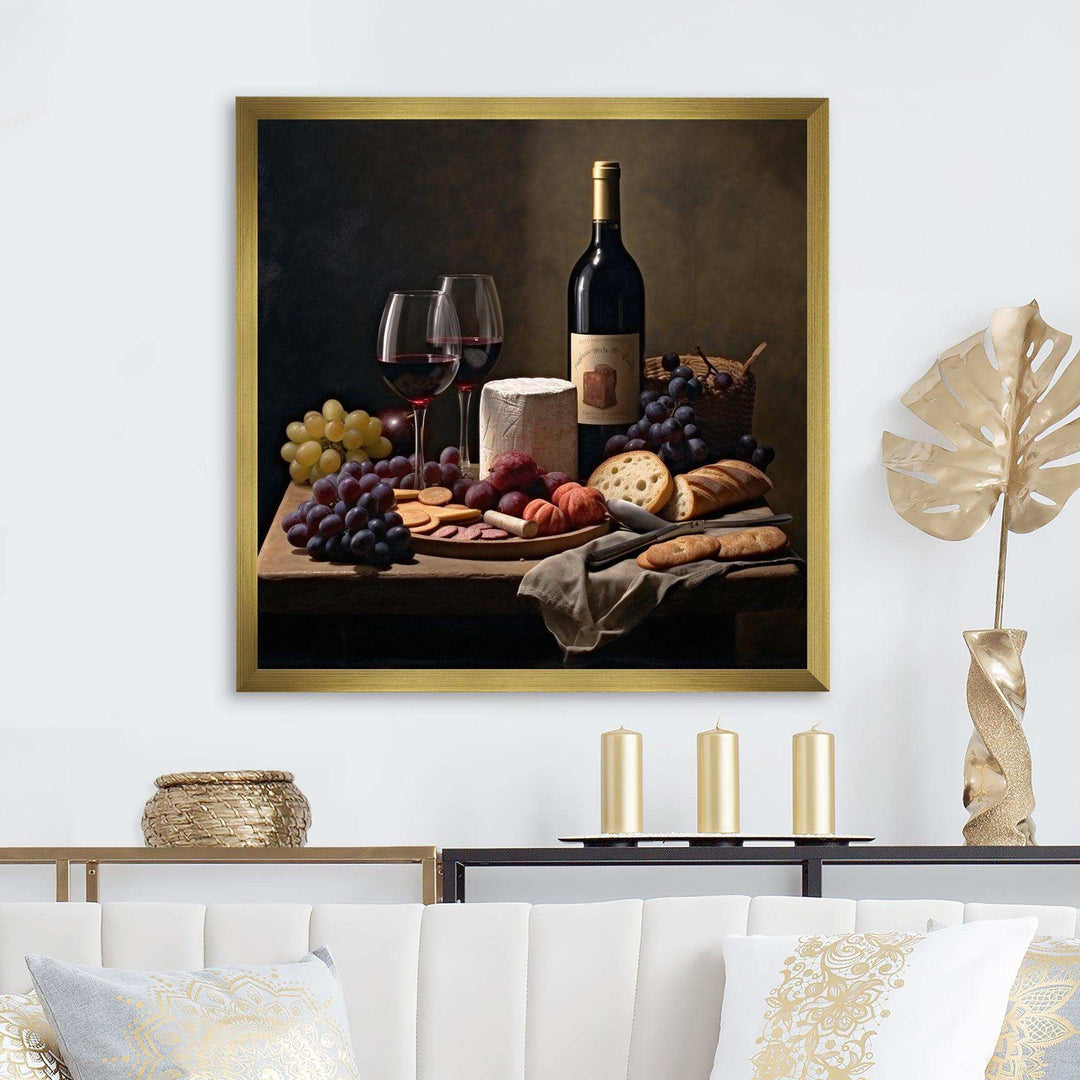 Cheese and Wine II - Food &amp; Beverage Canvas Wall Art