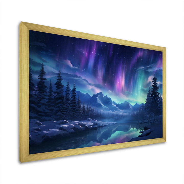 Northern Lights I - Landscapes Canvas Wall Art
