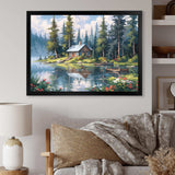 Rustic Refuge Lakehouse I - Landscapes Canvas Wall Art