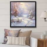 Winter'S Silente River - Landscapes Canvas Wall Art