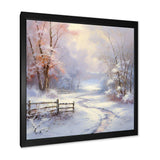 Winter'S Silente River - Landscapes Canvas Wall Art