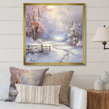 Winter'S Silente River - Landscapes Canvas Wall Art