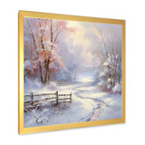 Winter'S Silente River - Landscapes Canvas Wall Art