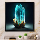 Turquoise Gold Vibrant Stones - Landscapes Canvas Wall Art