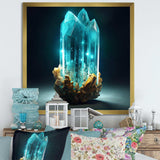 Turquoise Gold Vibrant Stones - Landscapes Canvas Wall Art