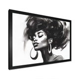 Black and White African American Woman III - Fashion Canvas Wall Art