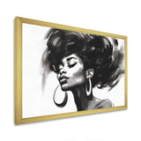 Black and White African American Woman III - Fashion Canvas Wall Art