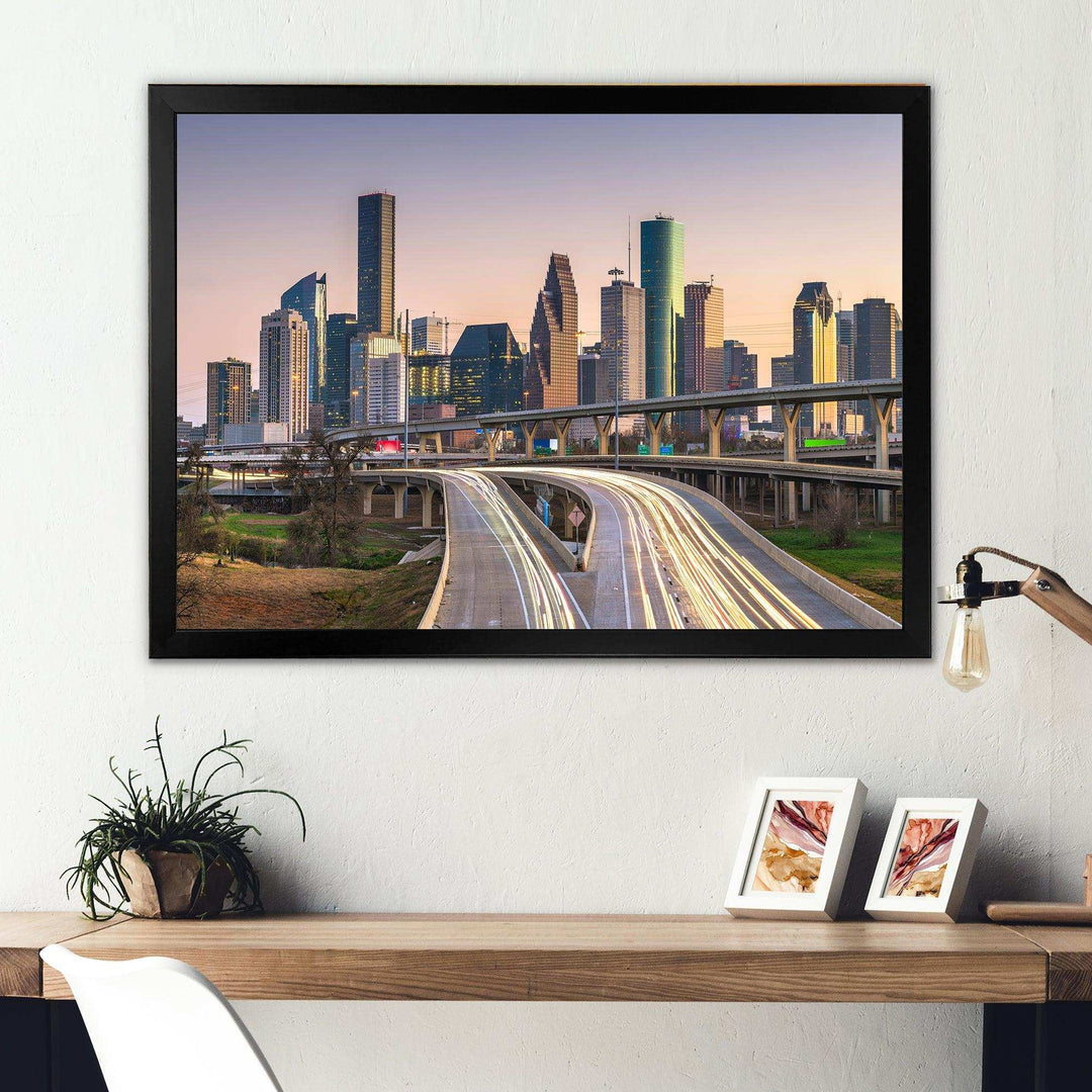 Houston Texas Skyline - Landscapes Canvas Wall Art