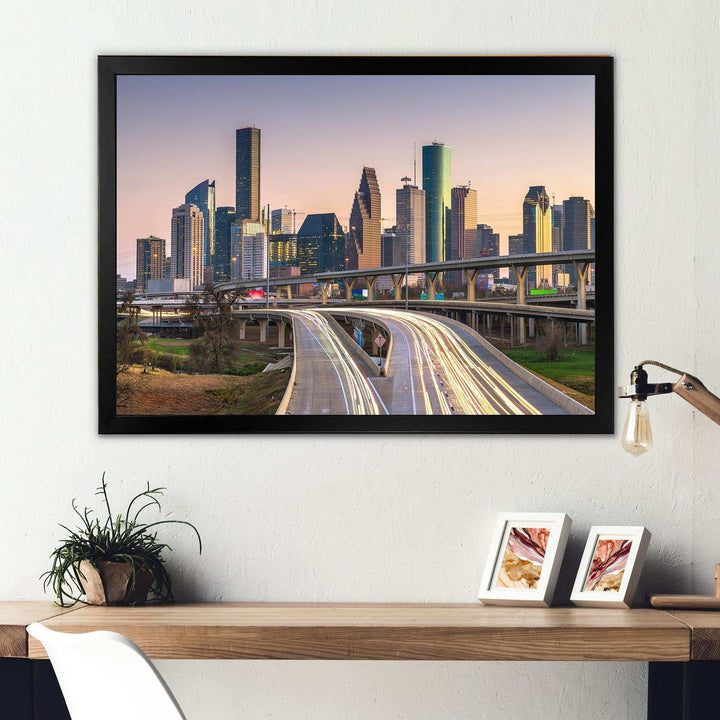 Houston Texas Skyline - Landscapes Canvas Wall Art