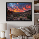 Fiery Canyon Sunset I - Landscapes Canvas Wall Art