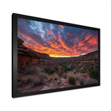 Fiery Canyon Sunset I - Landscapes Canvas Wall Art