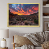 Fiery Canyon Sunset I - Landscapes Canvas Wall Art