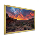 Fiery Canyon Sunset I - Landscapes Canvas Wall Art