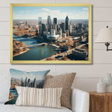 Detroit Motor City II - Cityscapes Canvas Wall Art