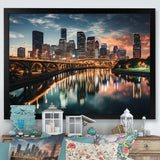 Houston City Horizons II - Cityscapes Canvas Wall Art