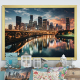 Houston City Horizons II - Cityscapes Canvas Wall Art