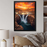 Sunset On Shoshone Falls Idaho - Landscapes Canvas Wall Art