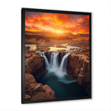 Sunset On Shoshone Falls Idaho - Landscapes Canvas Wall Art