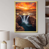 Sunset On Shoshone Falls Idaho - Landscapes Canvas Wall Art