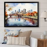 Minneapolis City In Autumn I - Cityscapes Canvas Wall Art