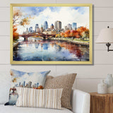 Minneapolis City In Autumn I - Cityscapes Canvas Wall Art