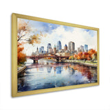 Minneapolis City In Autumn I - Cityscapes Canvas Wall Art