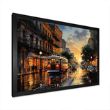 New Orleans Cityscape Comes Alive At Night I - Cityscapes Canvas Wall Art