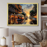 New Orleans Cityscape Comes Alive At Night I - Cityscapes Canvas Wall Art