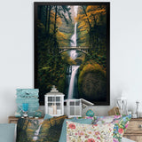 Oregon Multnomah Falls Scenery - Landscapes Canvas Wall Art