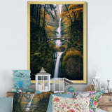 Oregon Multnomah Falls Scenery - Landscapes Canvas Wall Art