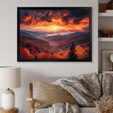 Tennessee Great Smoky Mountains Sunset I - Landscapes Canvas Wall Art